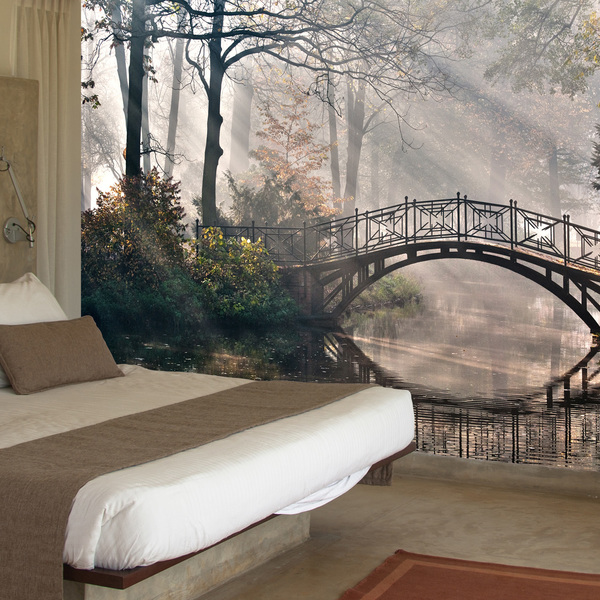 fotomurales-puente-en-el-bosque
