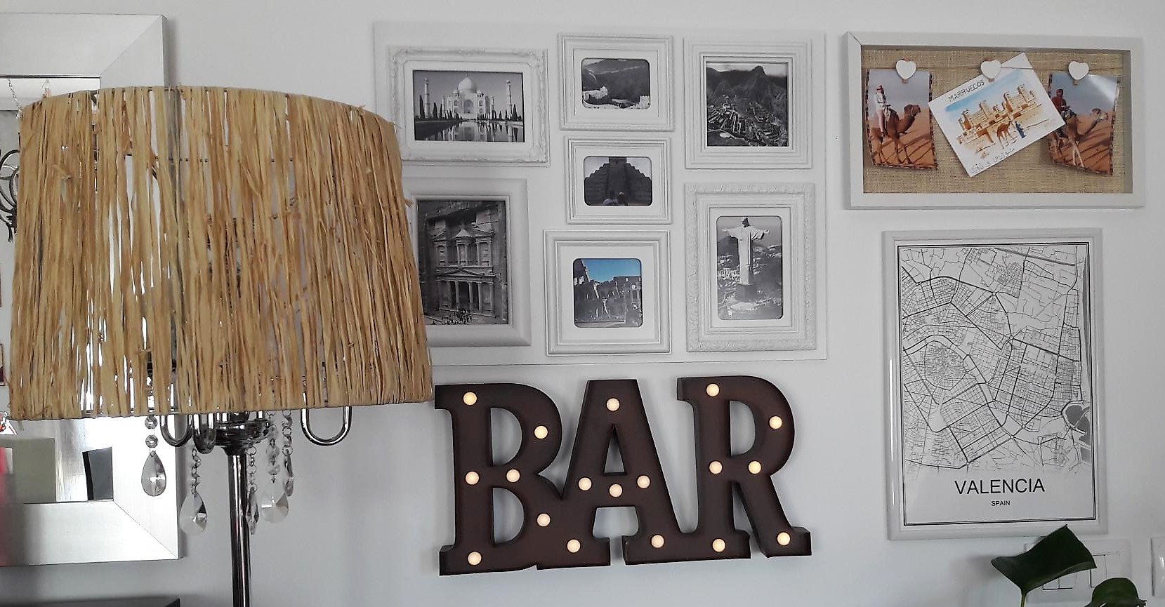 Pantalla rafia terminada