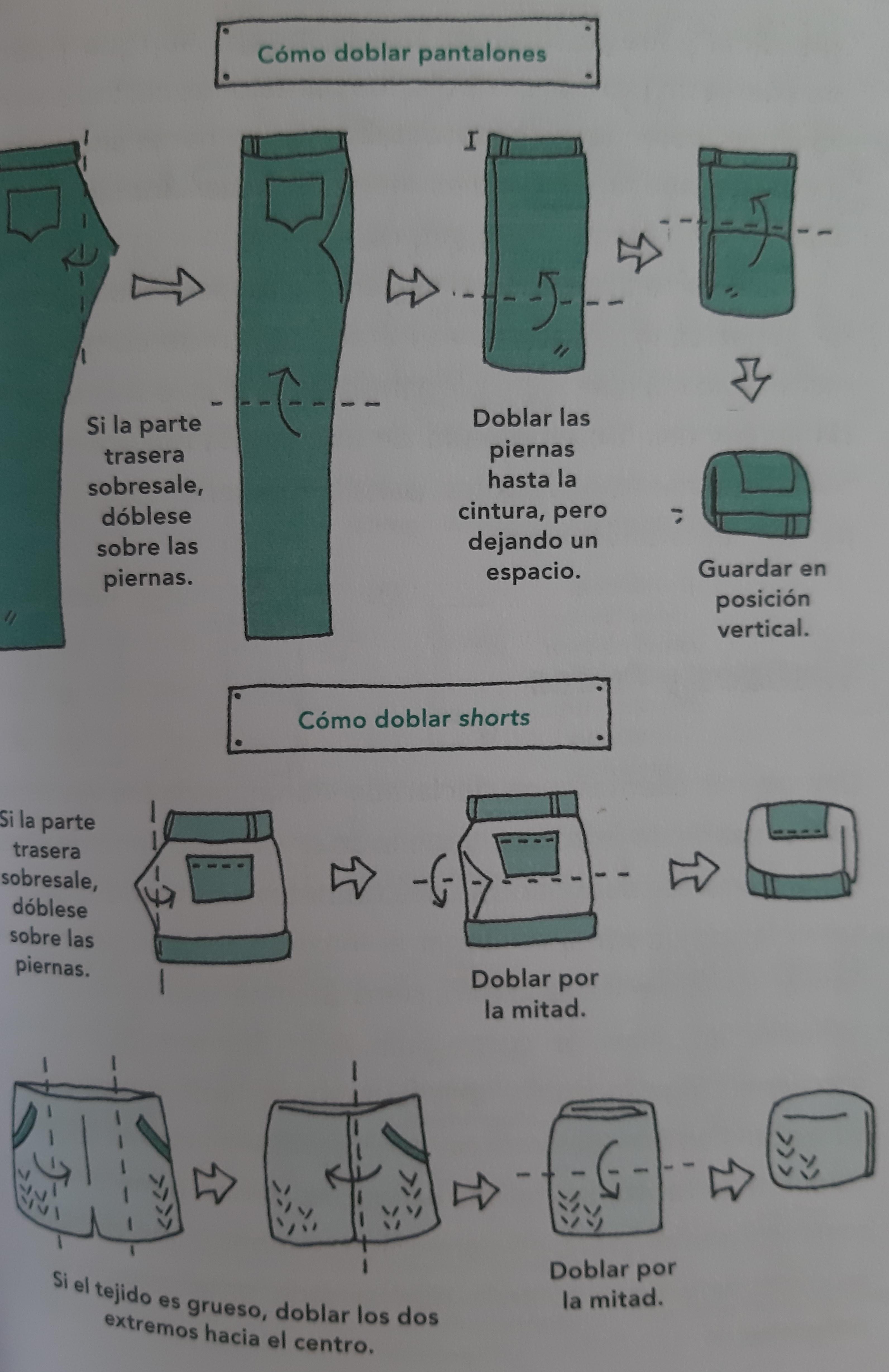 Como doblar pantalones