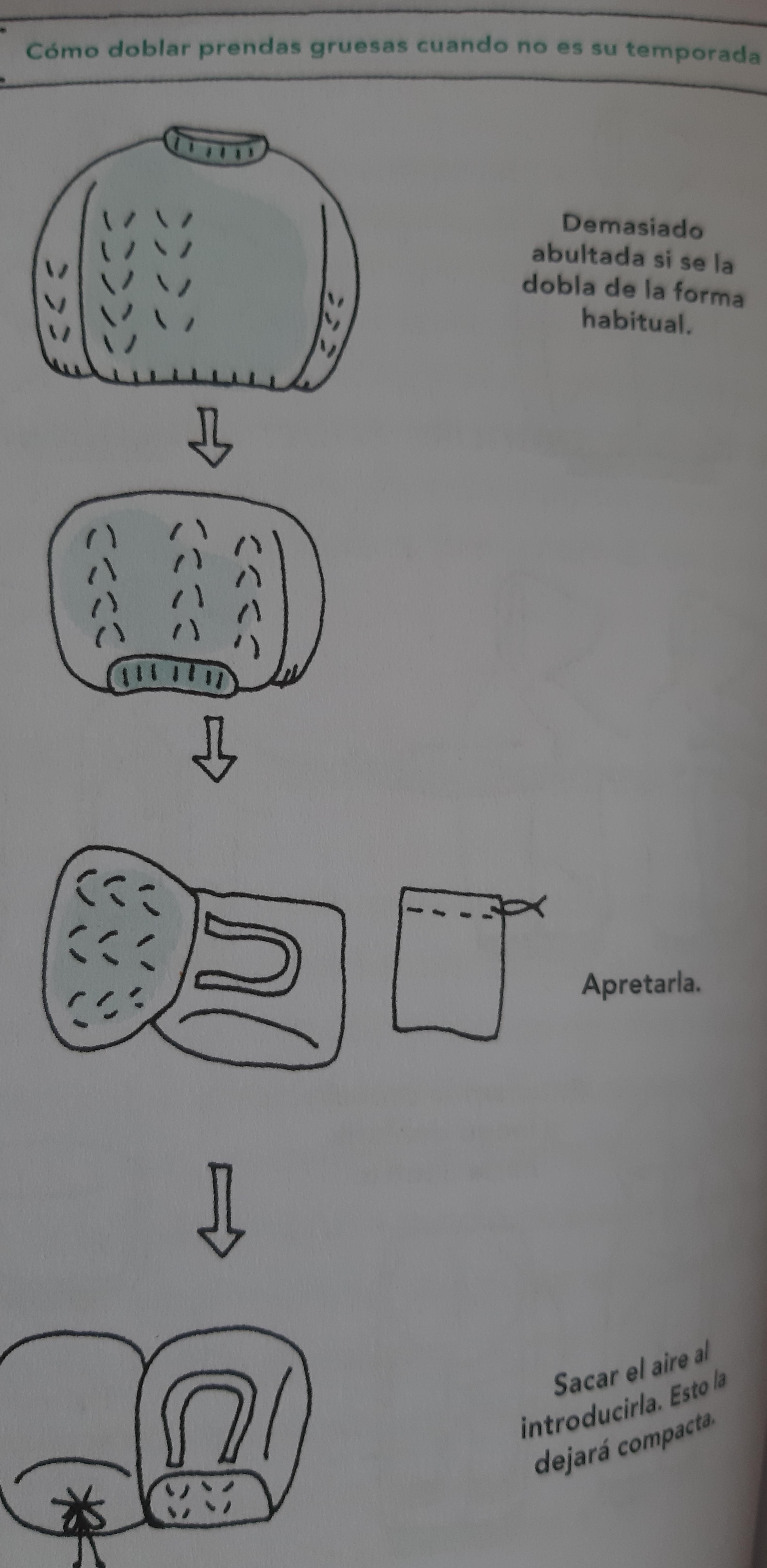 Como doblar prendas gruesas